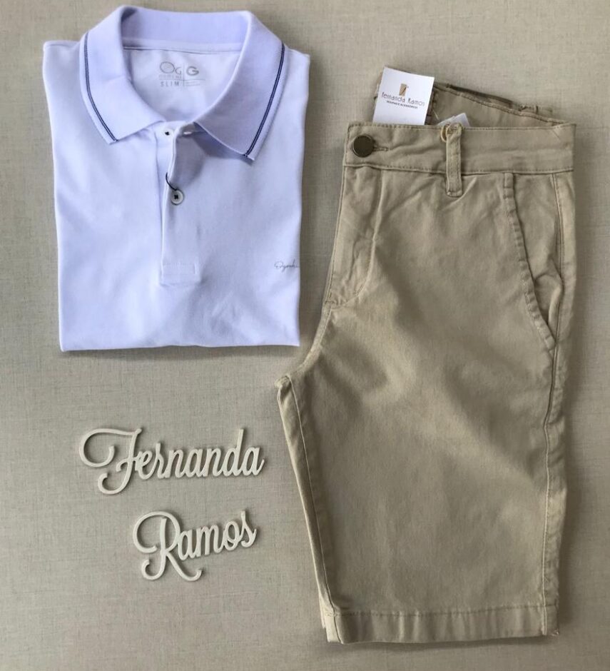 Polo Masculina Ogochi Branca - Fernanda Ramos Store