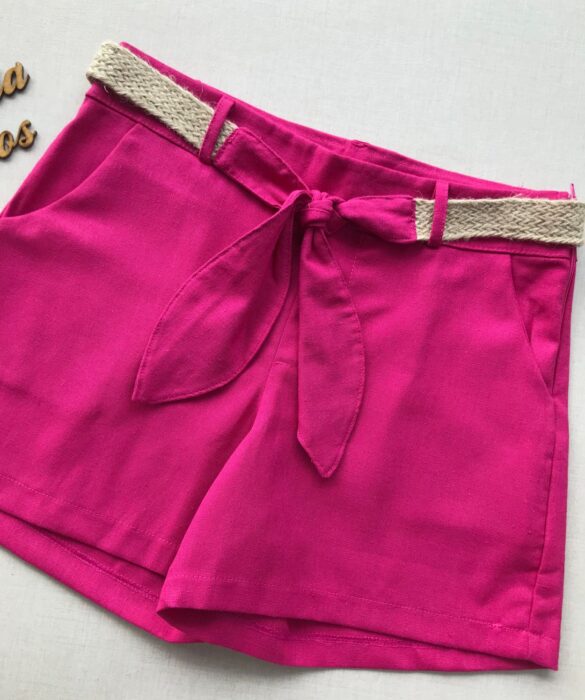 fernandaramosstore com br short feinino curto com cinto pink 1