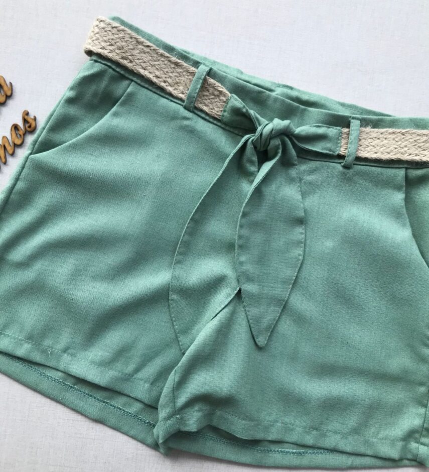 fernandaramosstore com br short feinino curto com cinto verde 1