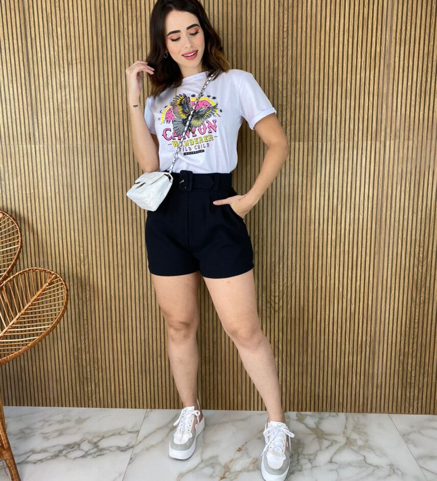 fernandaramosstore com br short feminino curto com cinto preto