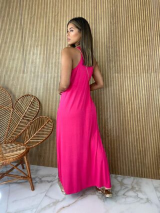 fernandaramosstore com br vestido longo de malha sem bojo pink alca grossa