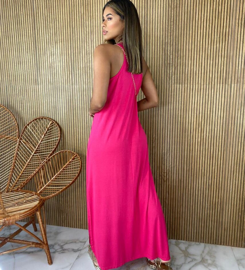 fernandaramosstore com br vestido longo de malha sem bojo pink alca grossa