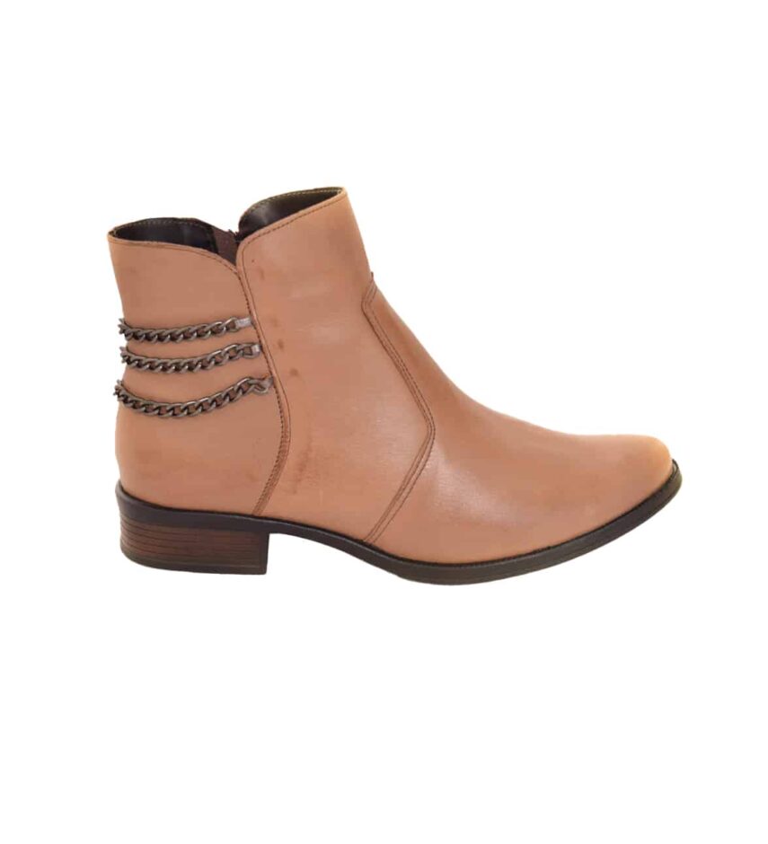 Bota de Couro Bege - Fernanda Ramos Store