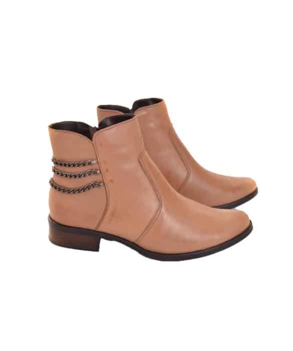 Bota de Couro Bege - Fernanda Ramos Store