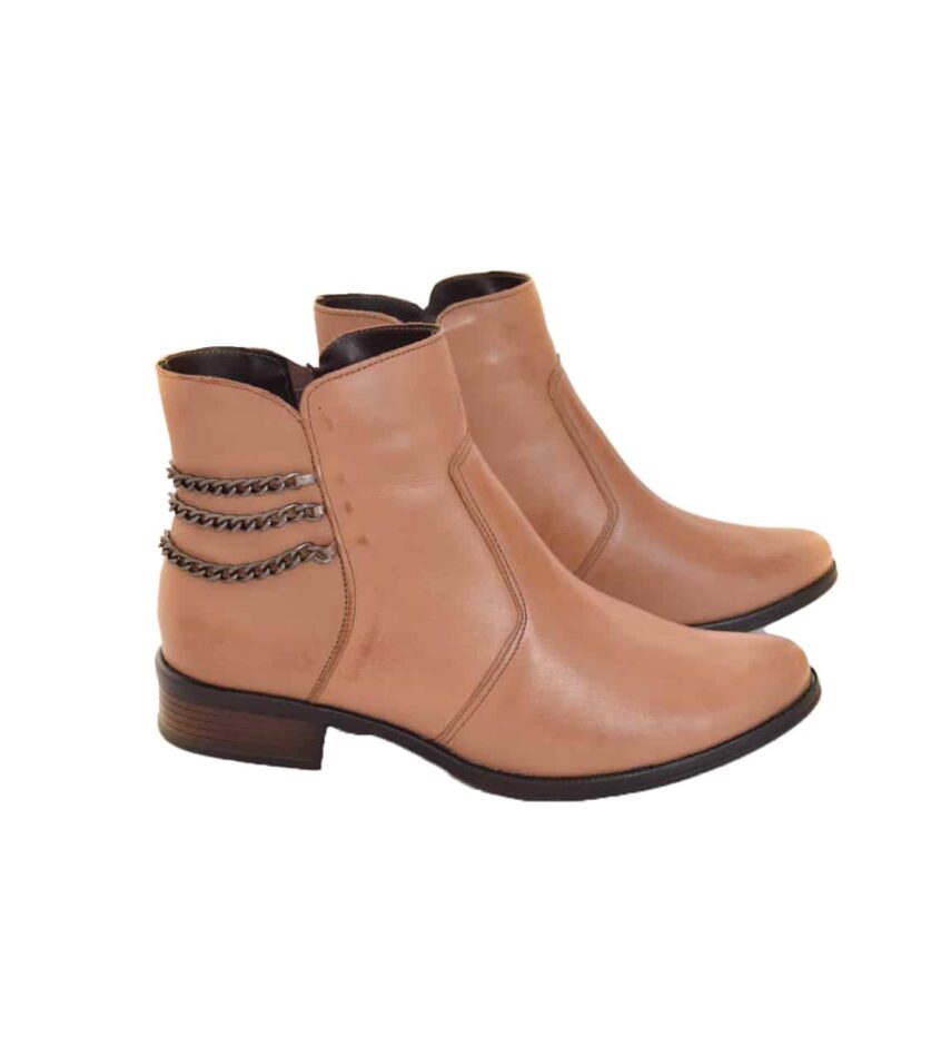 Bota de Couro Bege - Fernanda Ramos Store