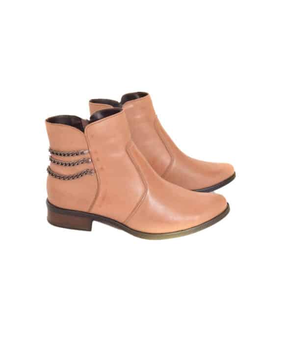 Bota de Couro Bege - Fernanda Ramos Store