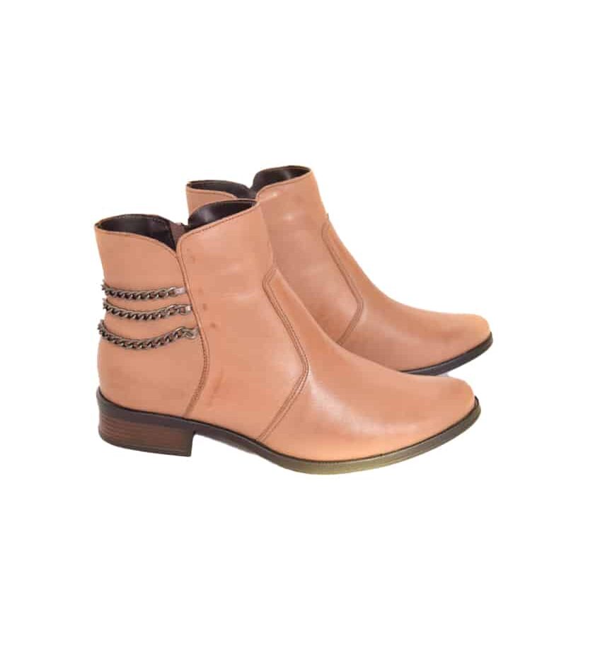 Bota de Couro Bege - Fernanda Ramos Store