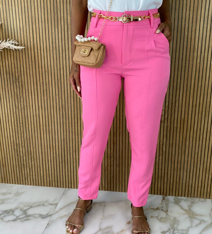 fernandaramosstore com br calca feminina com cinto rosa