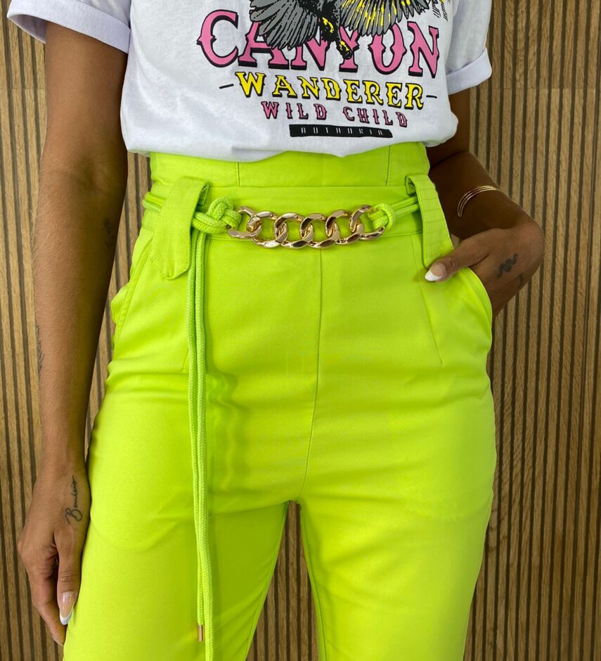 fernandaramosstore com br calca feminina com cinto verde lima 1