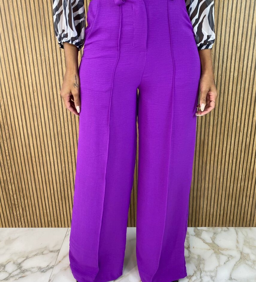 Calça Feminina Pantalona Roxa - Fernanda Ramos Store