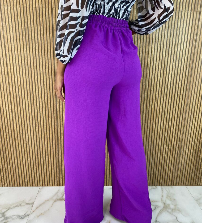 Calça Feminina Pantalona Roxa - Fernanda Ramos Store