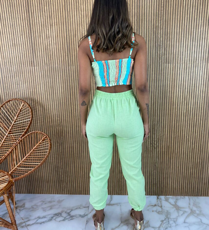 Calça Jogger Feminina Verde - Fernanda Ramos Store