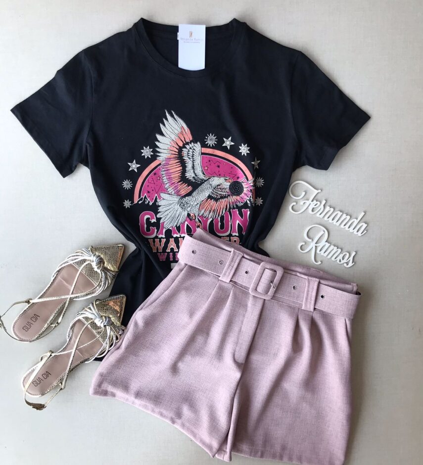 fernandaramosstore com br short feminino curto com cinto rose