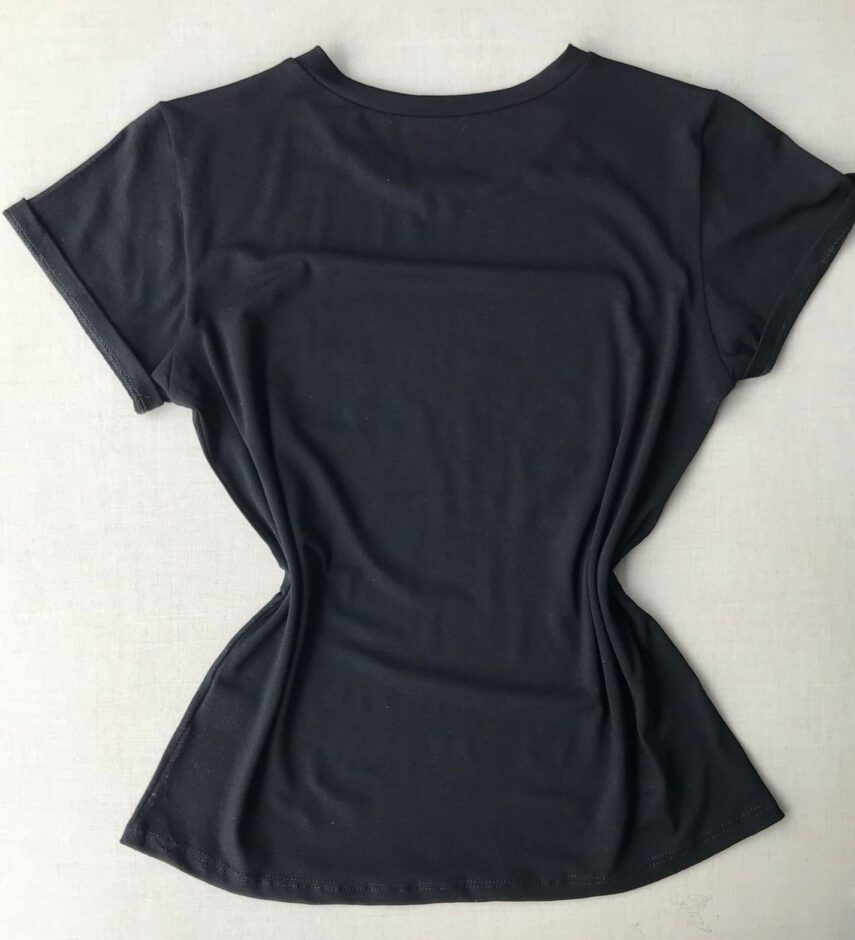 T-shirt Manga Curta Preta - Fernanda Ramos Store