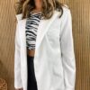 Blazer Feminino Branco M - Fernanda Ramos Store