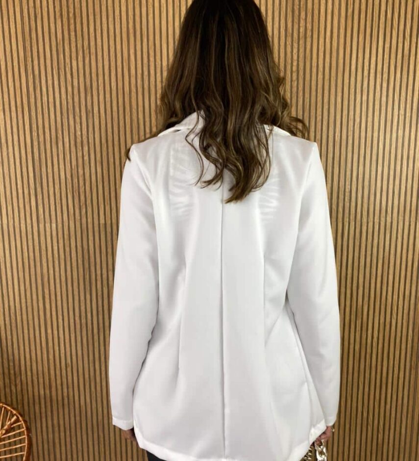 Blazer Feminino Branco M - Fernanda Ramos Store