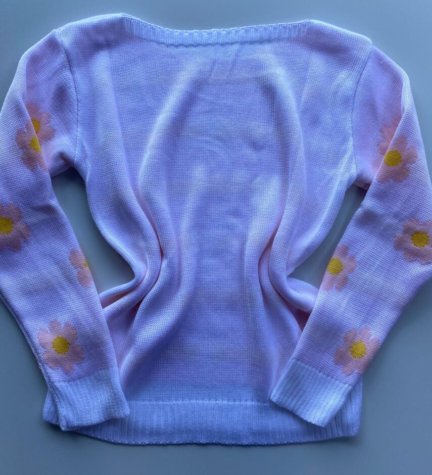 Blusa Manga Longa Feminina Tricot Estampada - Fernanda Ramos Store