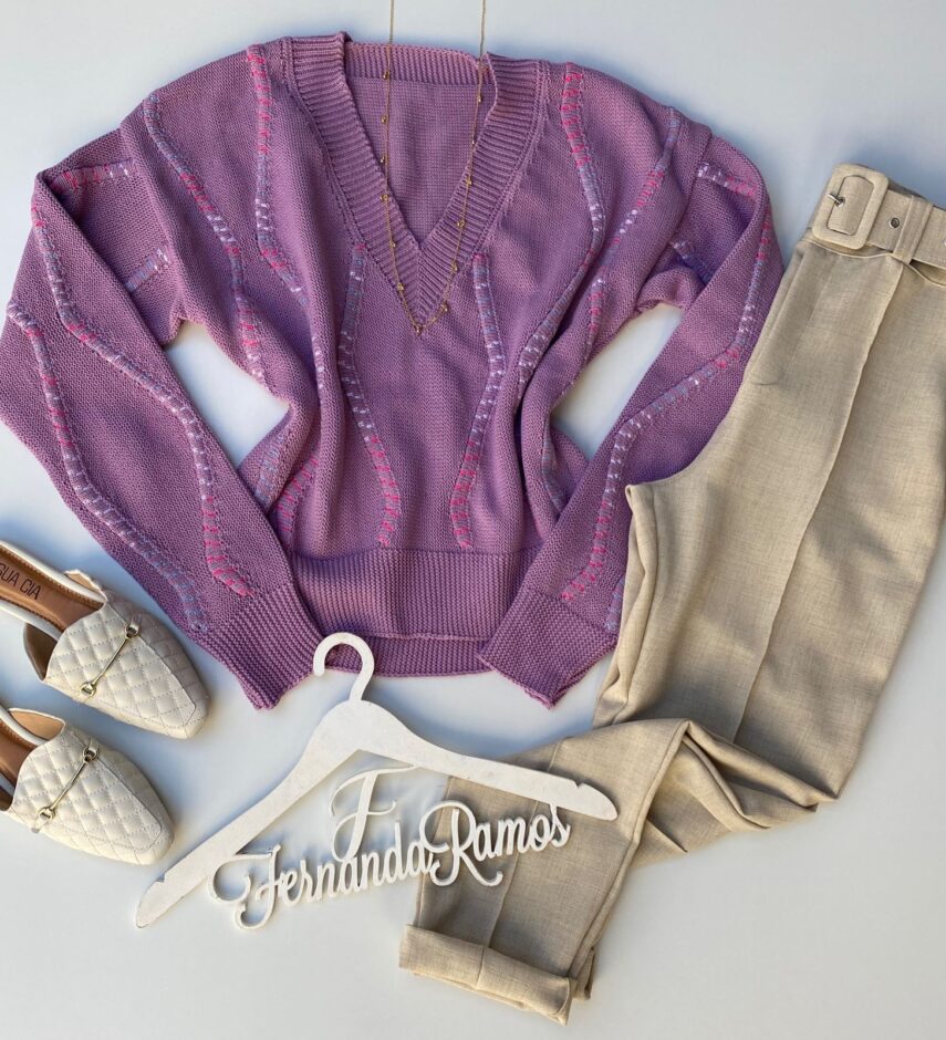 fernandaramosstore com br blusa manga longa feminina tricot lilas