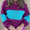 fernandaramosstore com br blusa manga longa feminina tricot listrada fucsia e verde 5