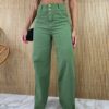 fernandaramosstore com br calca jeans feminina wide leg com amarracao verde militar 2