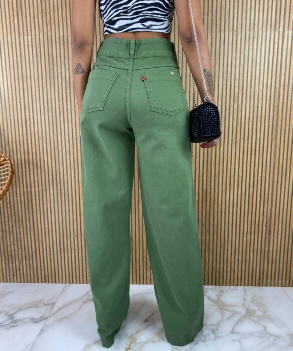 fernandaramosstore com br calca jeans feminina wide leg com amarracao verde militar 4