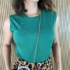 Cropped Feminino Canelado Verde - Fernanda Ramos Store