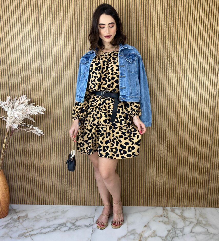 Vestido Curto sem Bojo Estampado - Fernanda Ramos Store