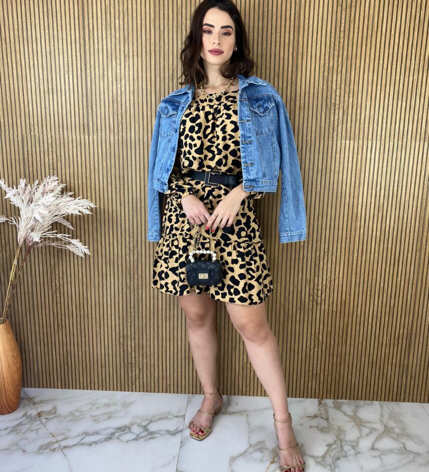 Vestido Curto sem Bojo Estampado - Fernanda Ramos Store