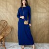 fernandaramosstore com br vestido longo de malha manga longa azul copia 1
