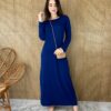 fernandaramosstore com br vestido longo de malha manga longa azul copia