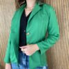 Blazer Feminino Manga Longa com Bolso Verde - Fernanda Ramos Store