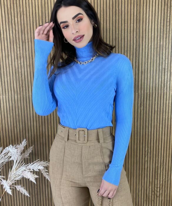 fernandaramosstore com br blusa feminina cacharrel gola alta com relevo azul bebe 3