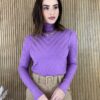 fernandaramosstore com br blusa feminina cacharrel gola alta com relevo lilas 4