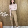 fernandaramosstore com br blusa feminina cacharrel gola alta com relevo rose 3
