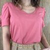 fernandaramosstore com br blusa feminina manga curta com detalhe de amarracao rose queimado 4