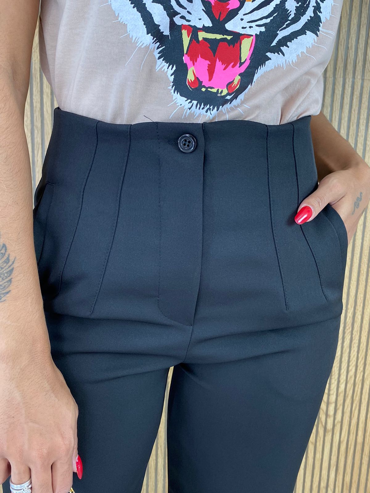 Calça Feminina De Alfaiataria Preta Fernanda Ramos Store Calça Feminina De Alfaiataria Preta Fernanda Ramos Store