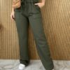 fernandaramosstore com br calca feminina moletom bolso frontal elastico na cintura verde