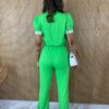 conjunto de blusa e calça verde fernanda ramos