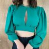 fernandaramosstore com br cropped feminino com bojo decote e amarracao verde