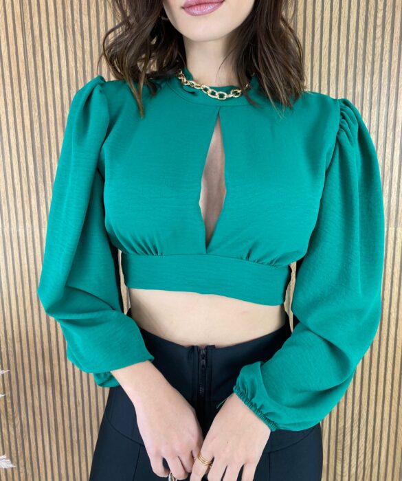 fernandaramosstore com br cropped feminino com bojo decote e amarracao verde