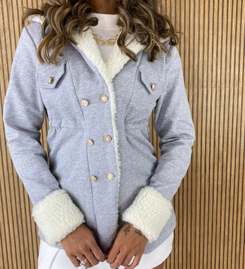 fernandaramosstore com br parka feminina moletom detalhe em pelinhos cinza