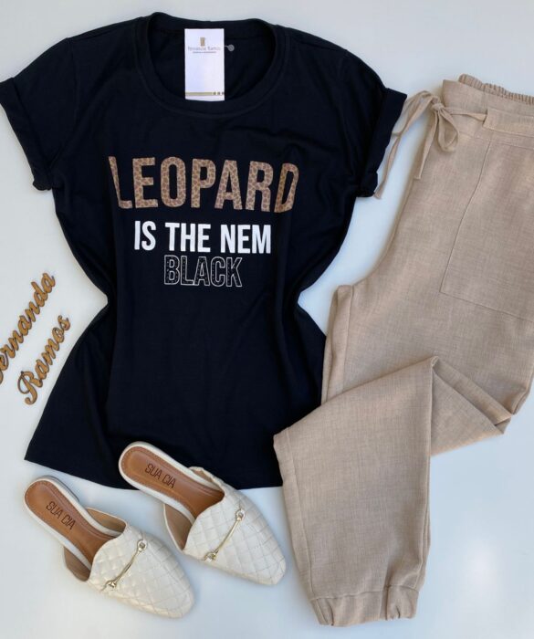 fernandaramosstore com br t shirt feminina manga curta preta leopard