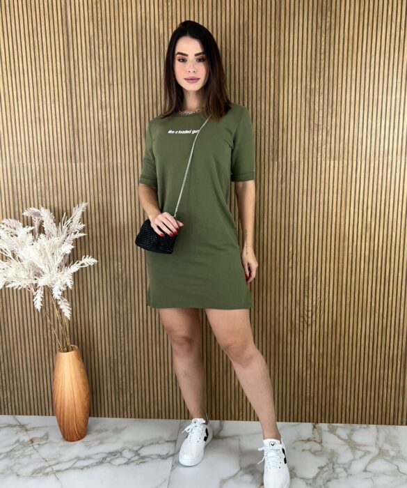 fernandaramosstore com br vestido curto moletinho like a loaded gun verde militar