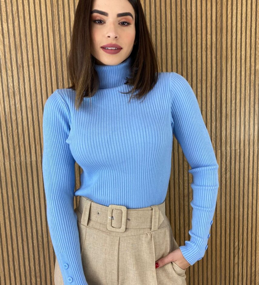 fernandaramosstore com br blusa feminina cacharrel gola alta azul