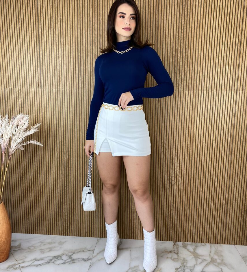 fernandaramosstore com br blusa feminina cacharrel gola alta basica azul marinho