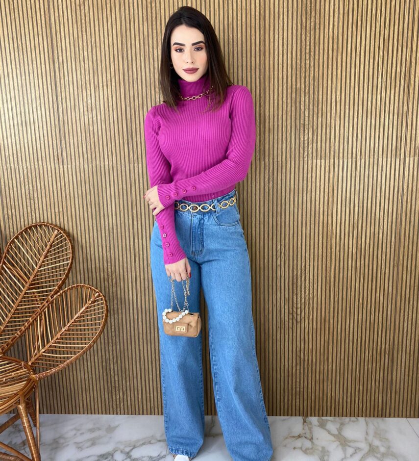 fernandaramosstore com br blusa feminina cacharrel gola alta botoes manga fucsia 1