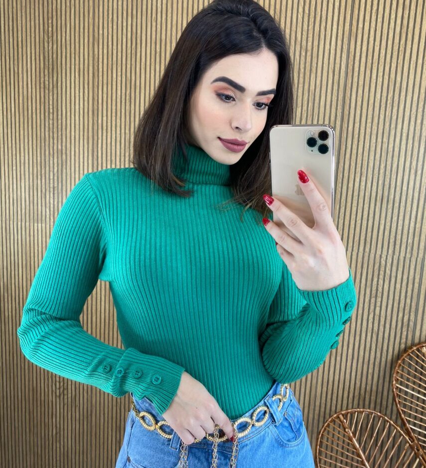 fernandaramosstore com br blusa feminina cacharrel gola alta verde 1