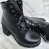 Bota Coturno Feminino Cano Alto Preto Salto - Fernanda Ramos Store