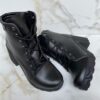 Bota Coturno Feminino Cano Alto Preto Salto - Fernanda Ramos Store