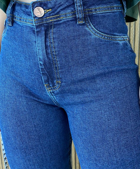 Calça Jeans Feminina Cintura Alta Skinny